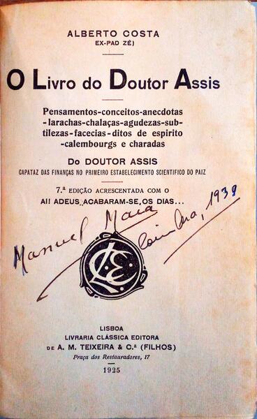 O LIVRO DO DOUTOR ASSIS. [7.Âª EDIÃ‡ÃƒO]
