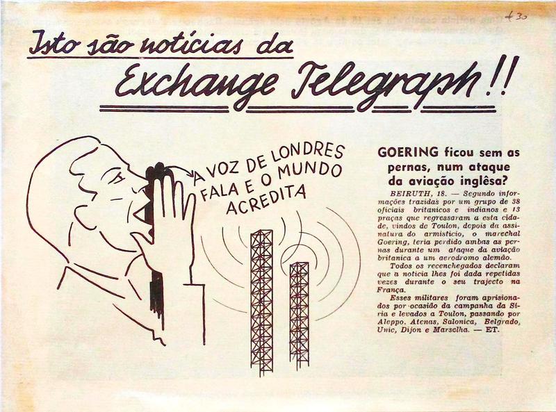 ISTO SÃƒO NOTÃCIAS DA EXCHANGE TELEGRAPH!!