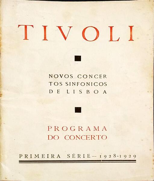 NOVOS CONCERTOS SINFONICOS DE LISBOA.