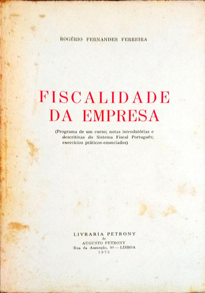 FISCALIDADE DA EMPRESA.