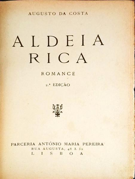 ALDEIA RICA. [2.Âª EDIÃ‡ÃƒO, ENC.]