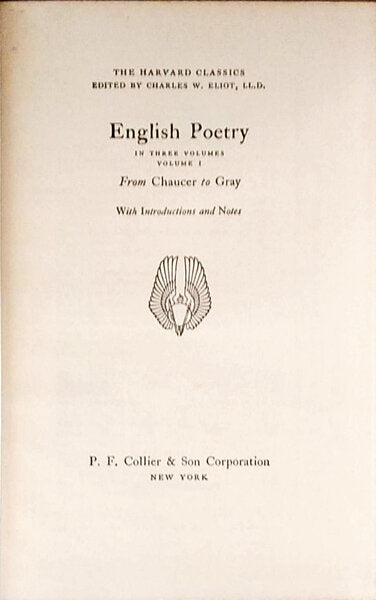 ENGLISH POETRY. [ANTOLOGIA SÃ‰CULO XIV A XX]