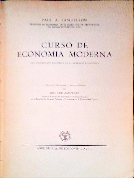 CURSO DE ECONOMIA MODERNA.