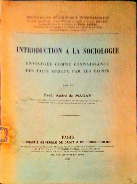 INTRODUCTION A LA SOCIOLOGIE.