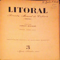 LITORAL. REVISTA MENSAL DE CULTURA. NÃšMERO 3.