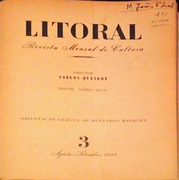 LITORAL. REVISTA MENSAL DE CULTURA. NÃšMERO 3.