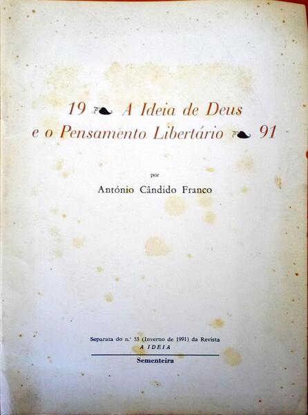 A IDEIA DE DEUS E O PENSAMENTO LIBERTÃRIO.