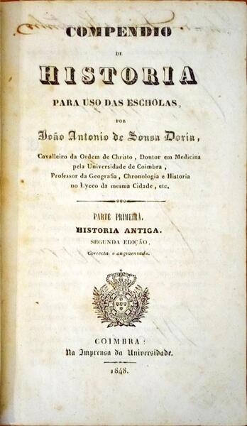COMPENDIO DE HISTÃ“RIA PARA USO DAS ESCHOLAS.