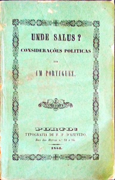 UNDE SALUS? CONSIDERAÃ‡Ã•ES POLÃTICAS.