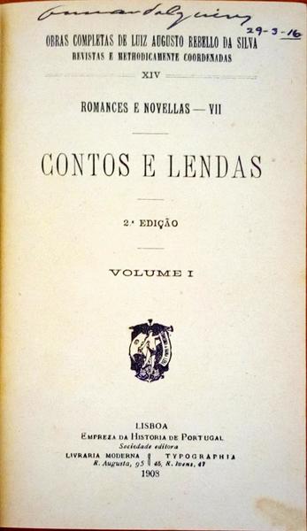 CONTOS E LENDAS. [2 VOLUMES - 2.Âª EDIÃ‡ÃƒO]