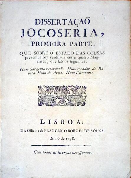DISSERTAÃ‡ÃƒO JOCOSERIA, PRIMEIRA PARTE.