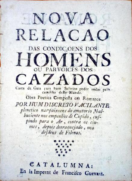 NOVA RELAÃ‡ÃƒO DAS CONDIÃ‡OENS DOS HOMENS OU PARVOICES DOS CAZADOS.