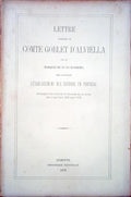 LETTRE ADRESSÃ‰E AU COMTE GOBLET D'ALVIELLA.
