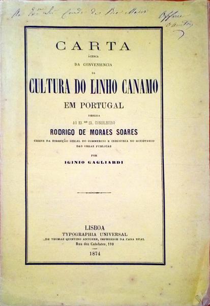 CARTA ÃCERCA DA CONVENIENCIA DA CULTURA DO LINHO CANAMO.