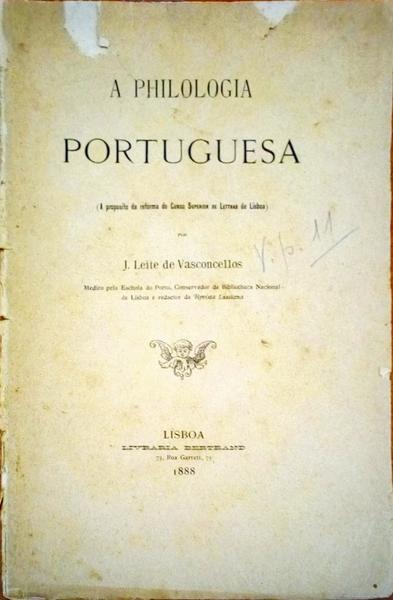 A PHILOLOGIA PORTUGUESA.
