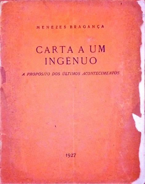 CARTA A UM INGÃ‰NUO.