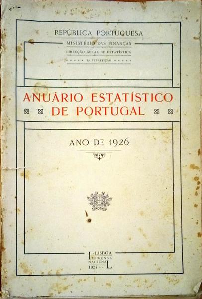 ANUÃRIO ESTATÃSTICO DE PORTUGAL.