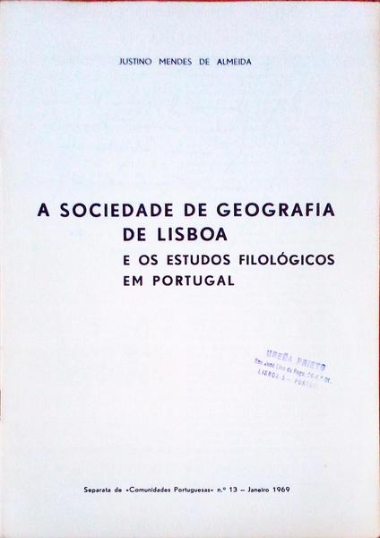 A SOCIEDADE DE GEOGRAFIA DE LISBOA E OS ESTUDOS FILOLÃ“GICOS EM PORTUGAL.