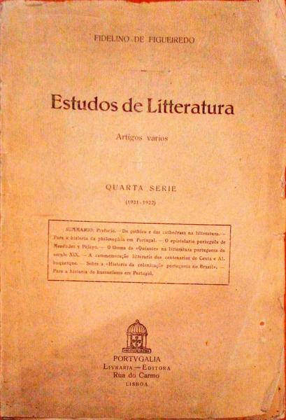 ESTUDOS DE LITTERATURA.