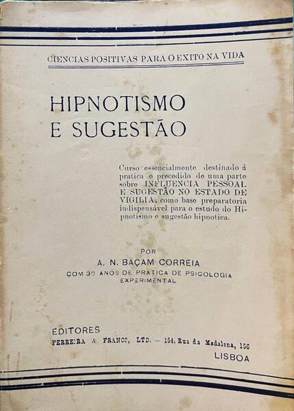 HIPNOSTISMO E SUGESTÃƒO.