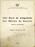 LISTA GERAL DE ANTIGUIDADES DOS OFICIAIS DO EXÃ‰RCITO.