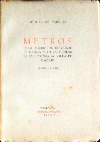 METROS DE LA DESCRIPCION UNIVERSAL DE ESPAÃ‘A.