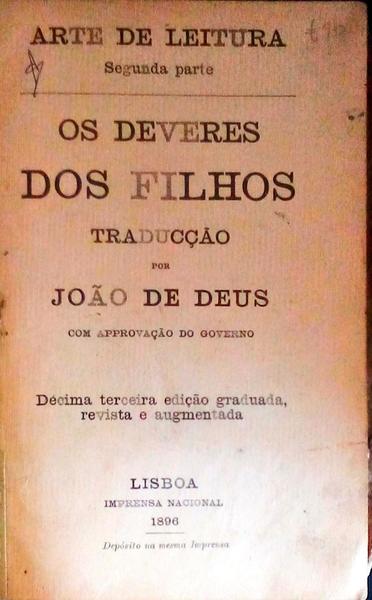 OS DEVERES DOS FILHOS.