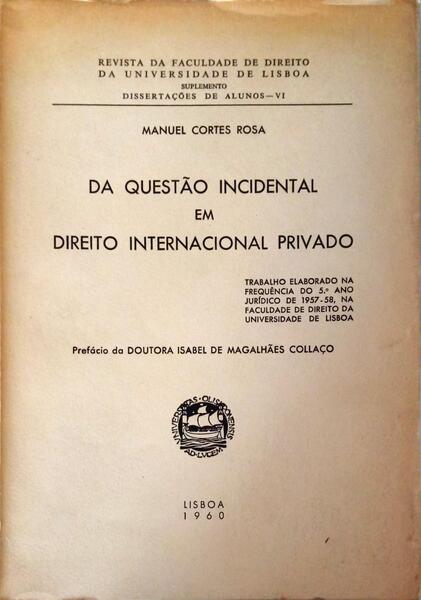 DA QUESTÃƒO INCIDENTAL EM DIREITO INTERNACIONAL PRIVADO.