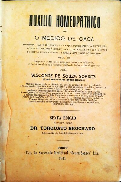 AUXILIO HOMEOPATHICO OU O MÉDICO DE CASA.