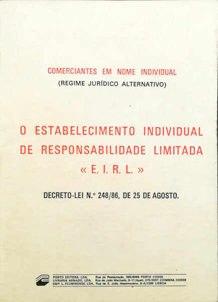 ESTABELECIMENTO (O) INDIVIDUAL DE RESPONSABILIDADE LIMITADA.