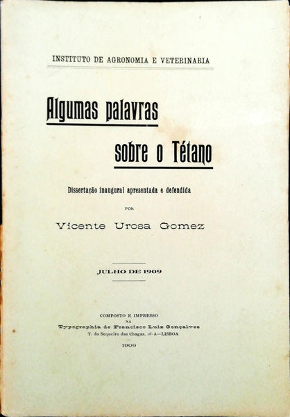 ALGUMAS PALAVRAS SOBRE O TÃ‰TANO.