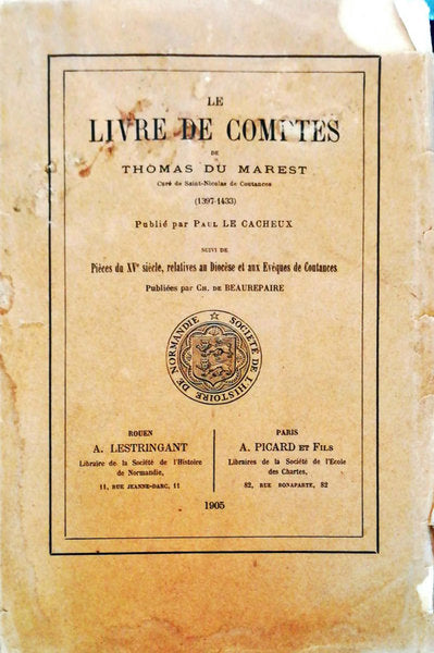 LE LIVRE DE COMPTES.