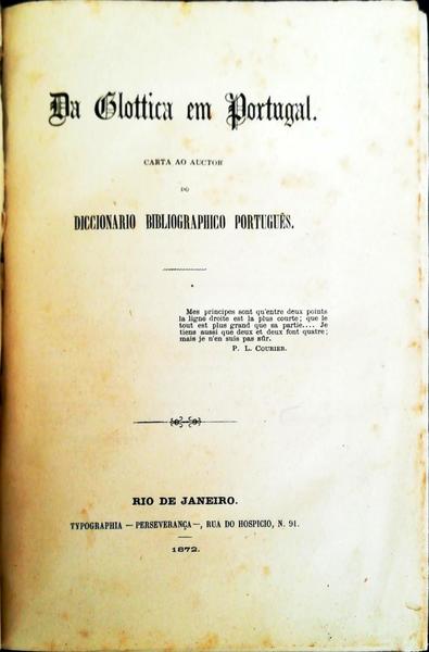 DA GLOTTICA EM PORTUGAL.
