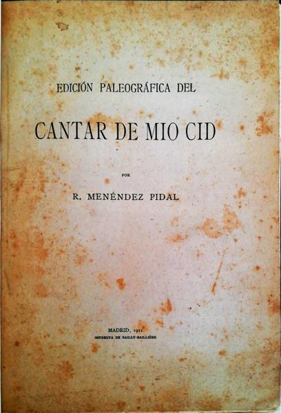 EDICIÃ“N PALEOGRÃFICA DEL CANTAR DE MIO CID.