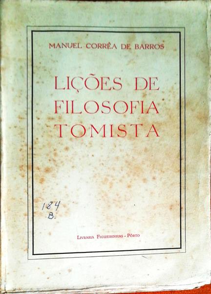 LIÃ‡Ã•ES DE FILOSOFIA TOMISTA.