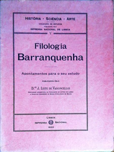 FILOLOGIA BARRANQUENHA. APONTAMENTOS PARA O SEU ESTUDO.