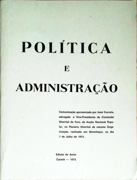 POLÃTICA E ADMINISTRAÃ‡ÃƒO.