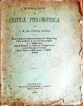 ENSAIOS DE CRITICA PHILOSOPHICA.