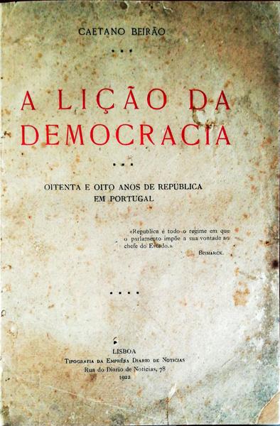 A LIÃ‡ÃƒO DA DEMOCRACIA.