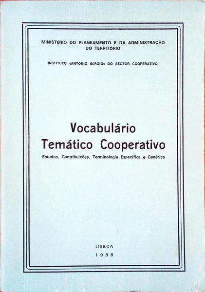 VOCABULÃRIO TEMÃTICO COOPERATIVO.