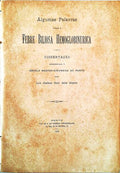 ALGUMAS PALAVRAS SOBRE A FEBRE BILIOSA HEMOGLOBINURICA.