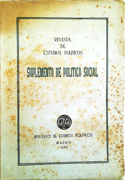 REVISTA DE ESTUDOS POLÃTICOS: SUPLEMENTO DE POLÃTICA SOCIAL [2].