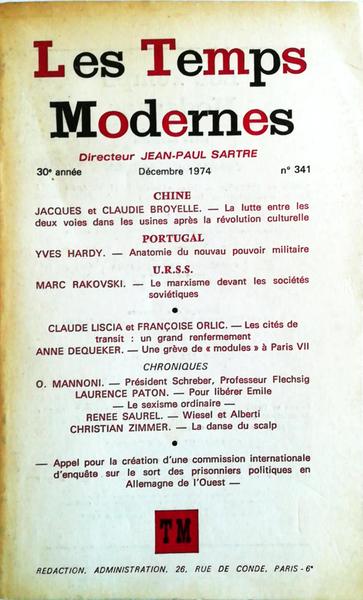 LES TEMPS MODERNES (RÃ‰VUE MENSUELLE).