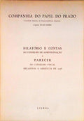 RELATÃ“RIO DE CONTAS DO CONSELHO DE ADMINISTRAÃ‡ÃƒO E PARECER DO CONSELHO FISCAL RELATIVOS Ã€ GERÃŠNCIA DE 1958.