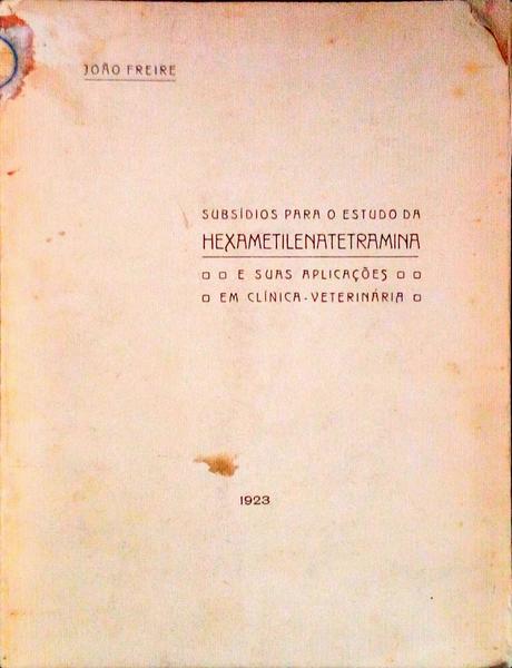 SUBSÃ?DIOS PARA O ESTUDO DA HEXAMETILENATETRAMINA.
