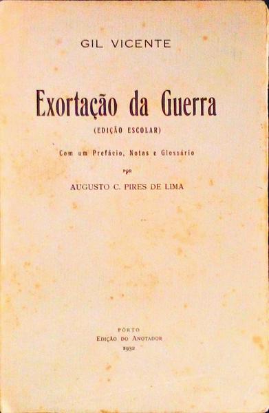 EXORTAÃ‡ÃƒO DA GUERRA.