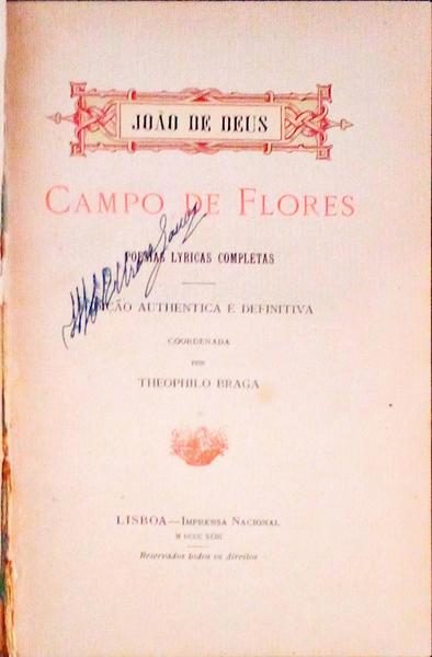 CAMPO DE FLORES. [IMPRENSA NACIONAL - 1893]