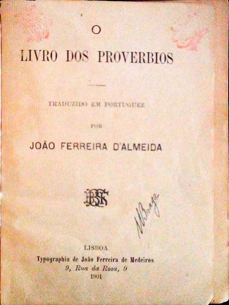 LIVRO (O) DOS PROVÃ‰RBIOS.