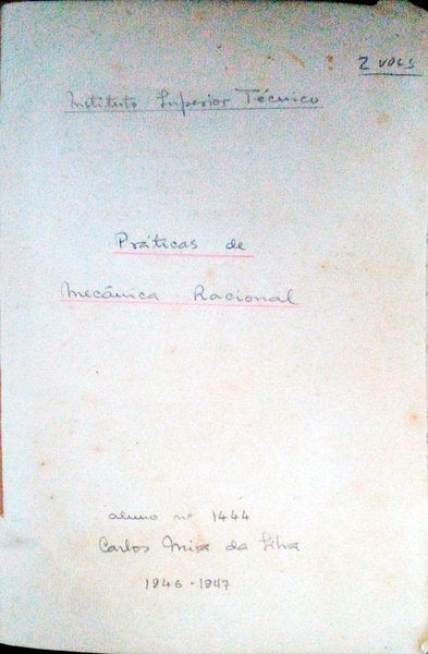 PRÃTICAS DE MECÃ‚NICA RACIONAL.
