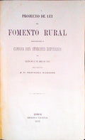 PROJECTO DE LEI DE FOMENTO RURAL.